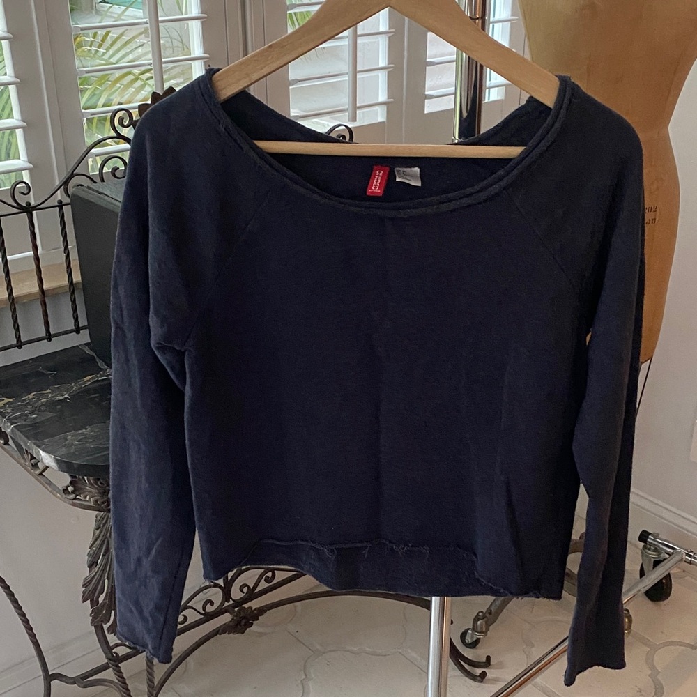 Divided Dark Blue Long Sleeve Top